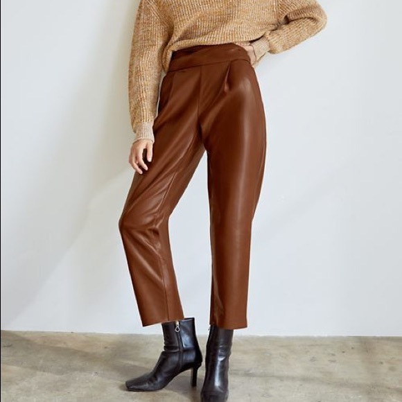 NWT Aritzia Wilfred Jessa Pant in Cognac - Picture 1 of 7